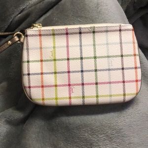 Coach Wristlet multi colored plaid